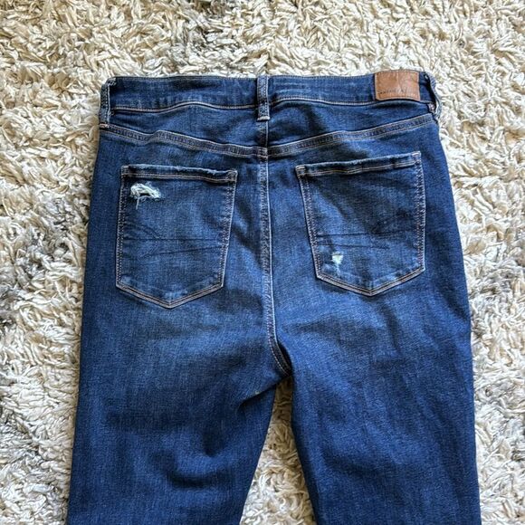 American Eagle Distressed Super Hi Rise Jeggings Size 10 Short 10S - Picture 5 of 8